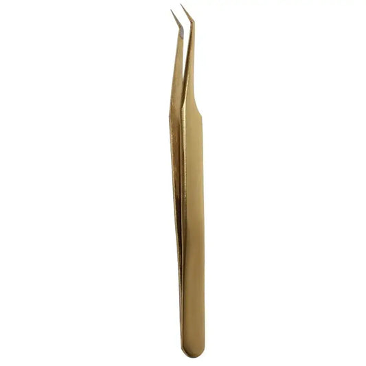 S-02 FIBER TIP GOLD TWEEZERS FOR EYELASH EXTENSION seerbeauty