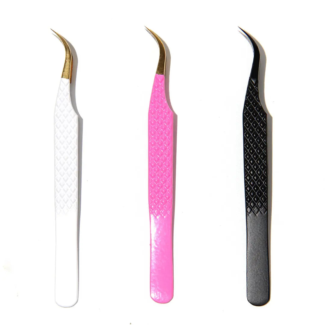 SW-01 Curved Fiber Tip Tweezers for Eyelash Extensions seerbeauty