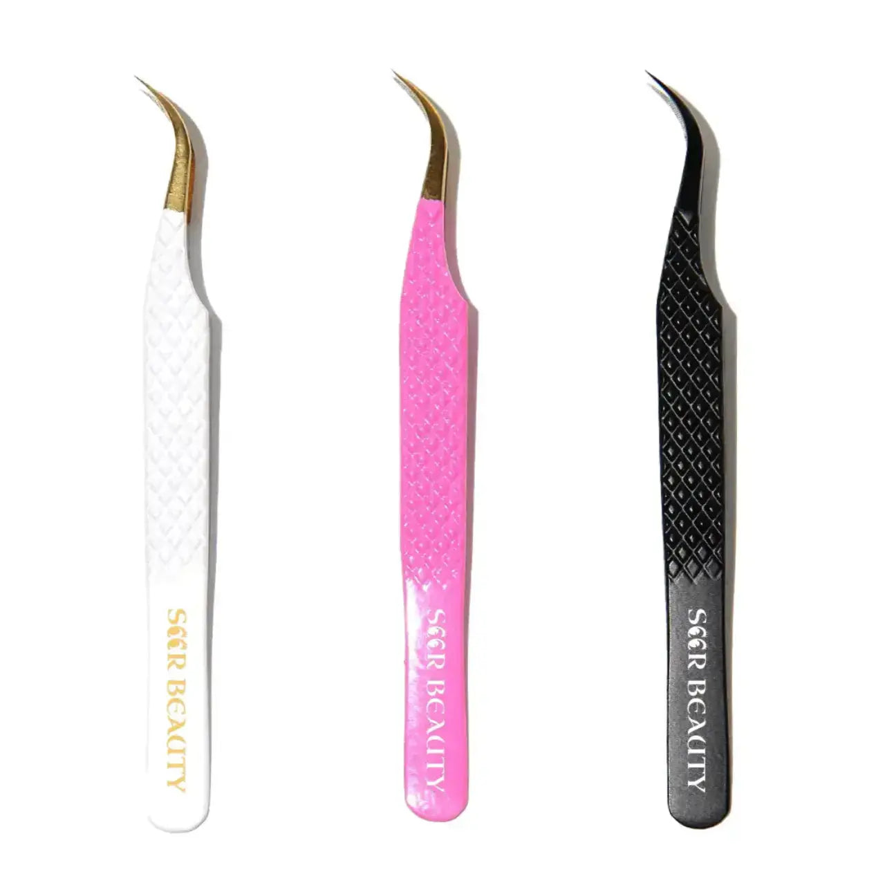 SW-01 Curved Fiber Tip Tweezers for Eyelash Extensions seerbeauty