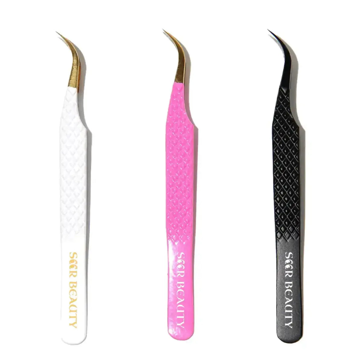 SW-01 Curved Fiber Tip Tweezers for Eyelash Extensions seerbeauty