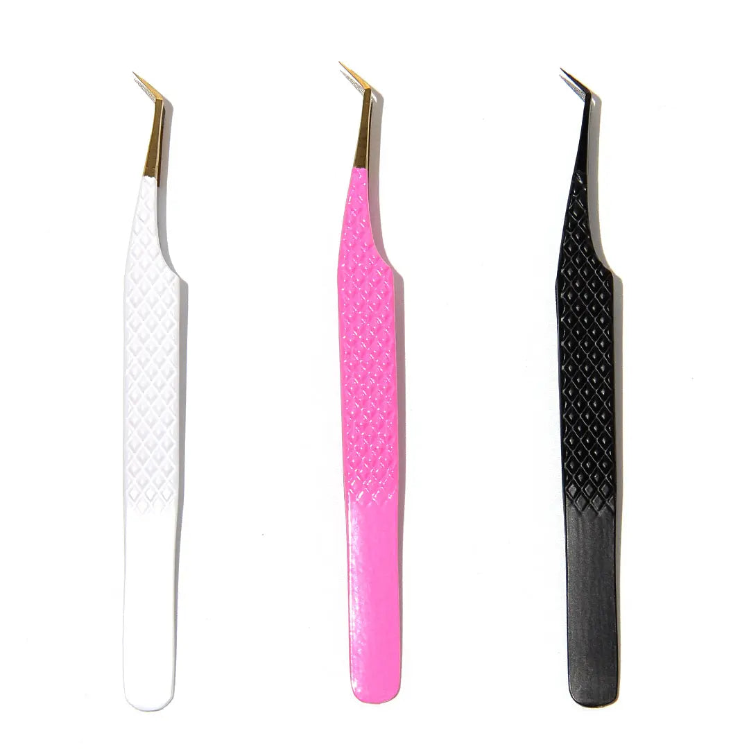 SW-04 45°-Degree Fiber Tip Tweezers for Eyelash Extensions seerbeauty