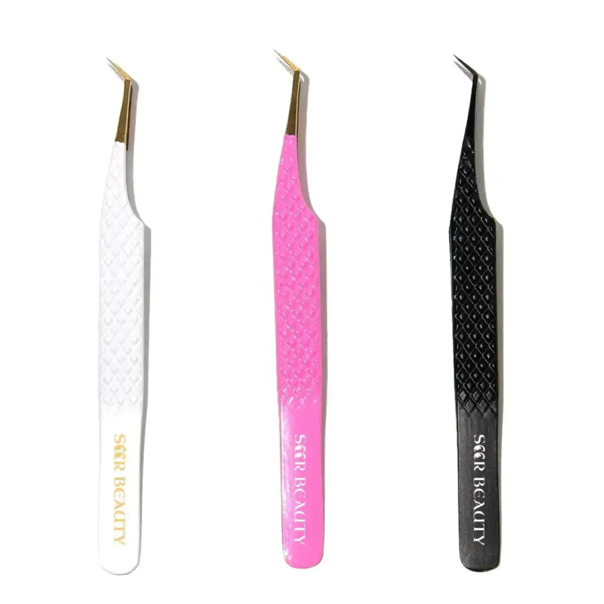 SW-04 45°-Degree Fiber Tip Tweezers for Eyelash Extensions seerbeauty