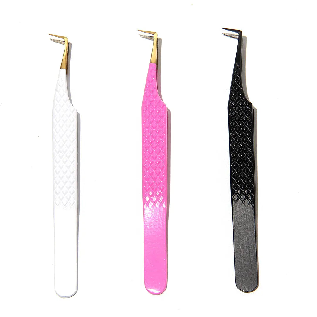 sw-05 90°-Degree Volume Fiber Tip Tweezers for Eyelash Extensions seerbeauty